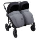 Універсальна коляска 2 в 1 для двійні Bair Sorento DUO BS-04 графіт/чорний