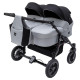 Універсальна коляска 2 в 1 для двійні Bair Sorento DUO BS-05 сірий/чорний