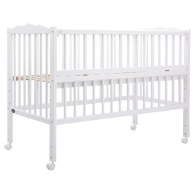 Ліжечко Bair Веселка V-1 відкидний бік, колеса бук білий