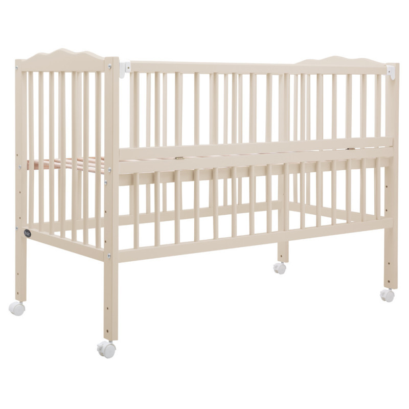 Ліжечко Bair Веселка V-1 відкидний бік, колеса бук слонова кістка