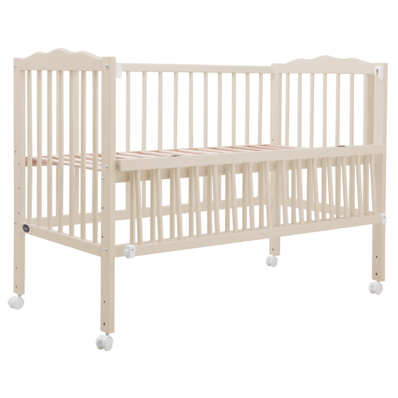 Ліжечко Bair Веселка V-1 відкидний бік, колеса бук слонова кістка