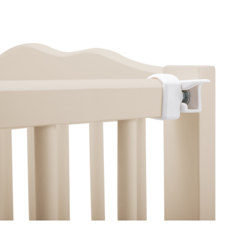 Ліжечко Bair Веселка V-1 відкидний бік, колеса бук слонова кістка