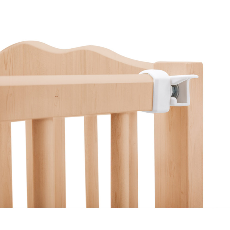 Ліжечко Bair Веселка V-1 відкидний бік, колеса бук натуральний