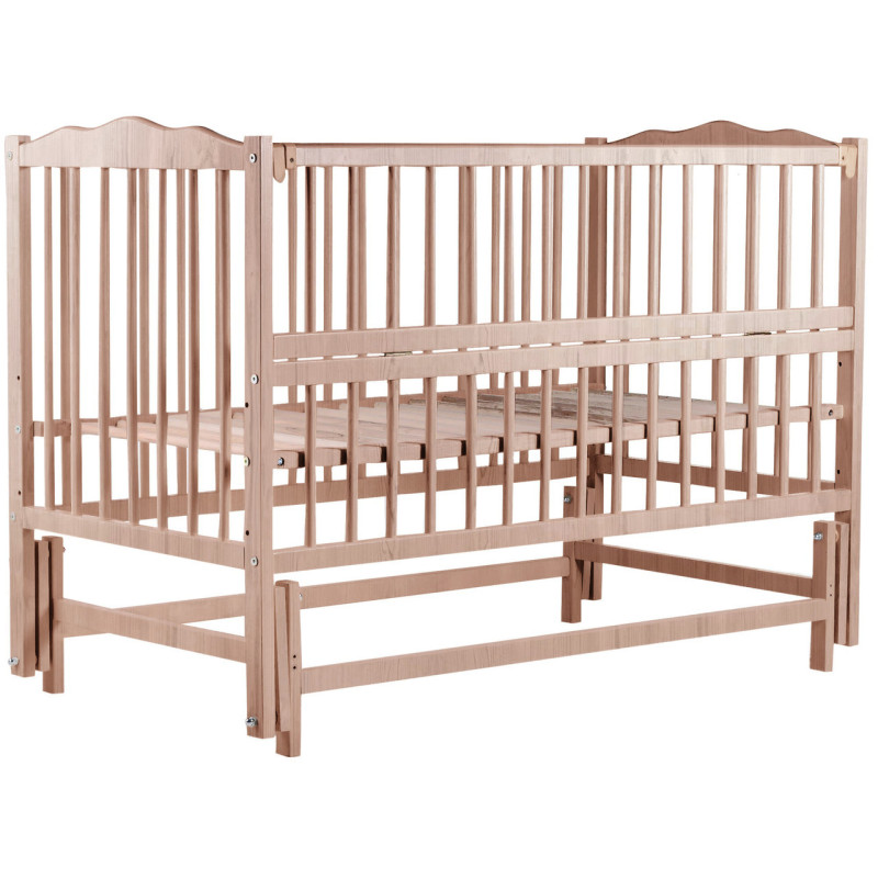 Ліжечко Bair Веселка VM-2 маятник, відкидний бік бук натуральний