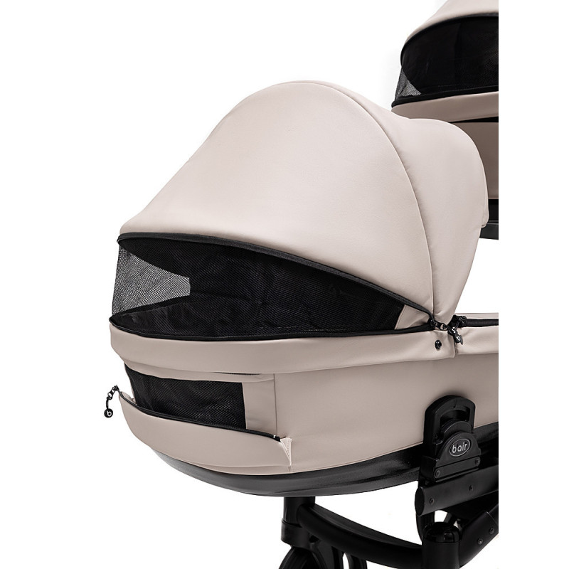 Універсальна коляска 2 в 1 для двійні Bair Kiwi DUO ECO BKD-33-1 капучино