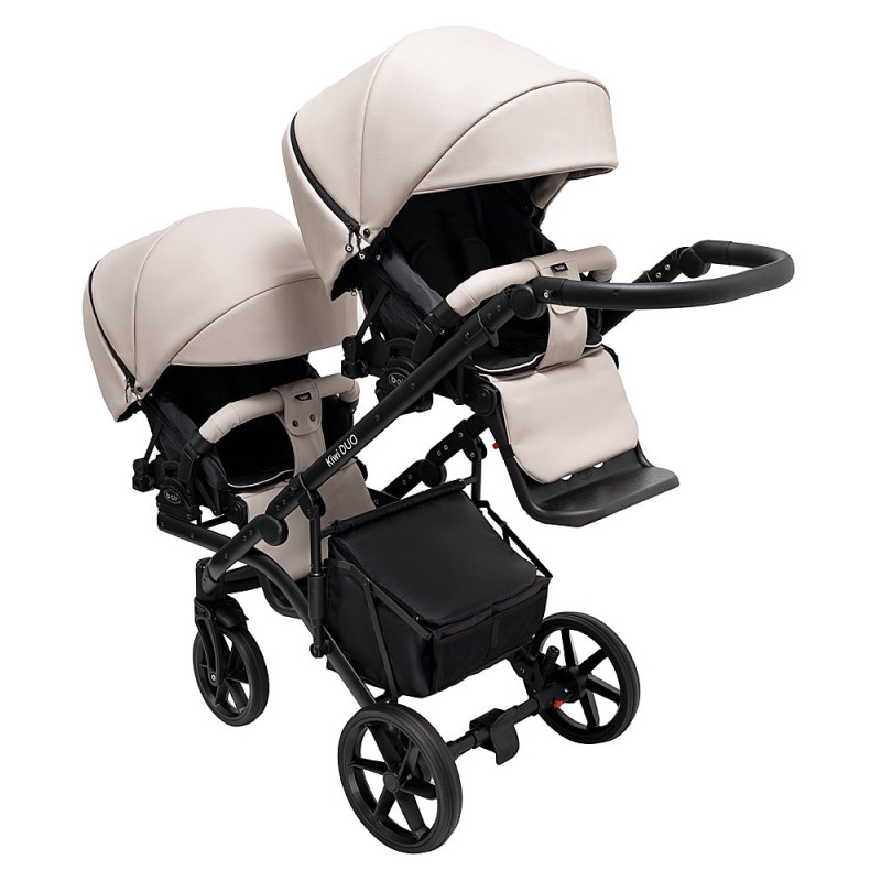 Універсальна коляска 2 в 1 для двійні Bair Kiwi DUO ECO BKD-33-1 капучино
