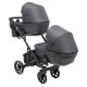 Універсальна коляска 2 в 1 для двійні Bair Kiwi DUO Soft BKD-219-1 графіт