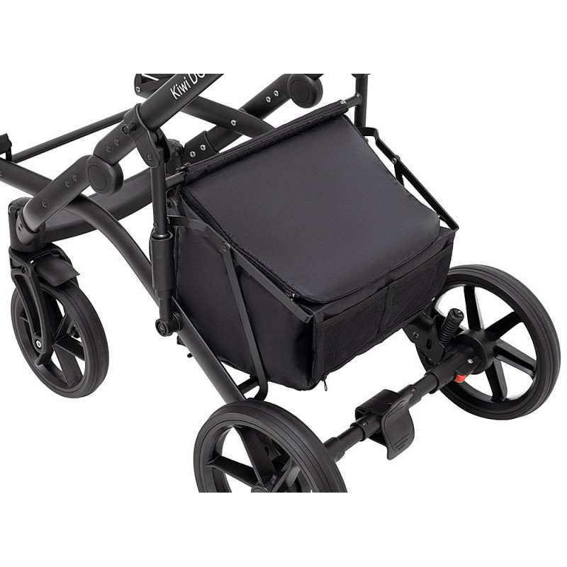 Універсальна коляска 2 в 1 для двійні Bair Kiwi DUO Soft BKD-219-1 графіт
