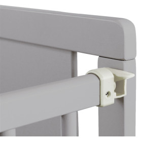 Ліжечко Bair Ведмедик M-1 відкидний бік, колеса бук сірий 681935