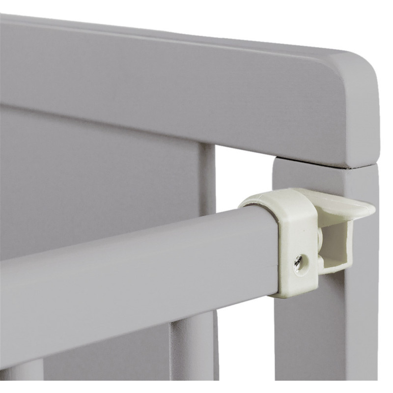 Ліжечко Bair Ведмедик M-1 відкидний бік, колеса бук сірий 681935