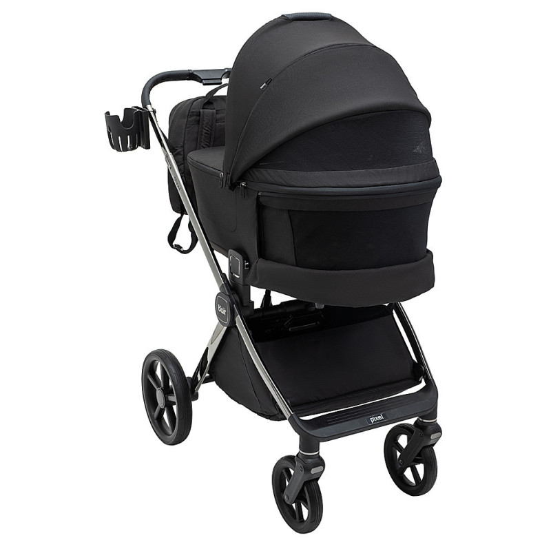 Універсальна коляска 2 в 1 Bair Pixel Chrome PC-01 black rock