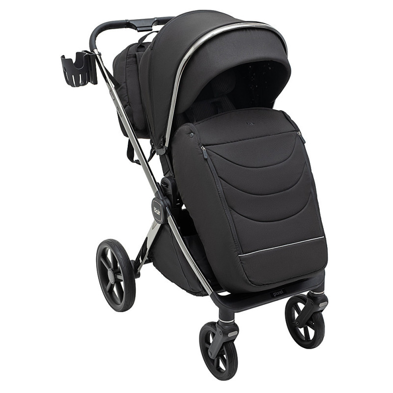 Універсальна коляска 2 в 1 Bair Pixel Chrome PC-01 black rock