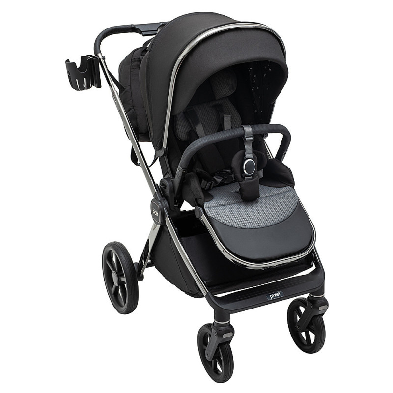 Універсальна коляска 2 в 1 Bair Pixel Chrome PC-01 black rock