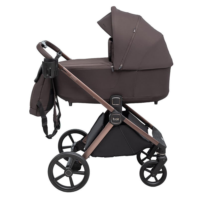 Універсальна коляска 2 в 1 Bair Pixel Chrome Eco PC-06 velvet chocolate