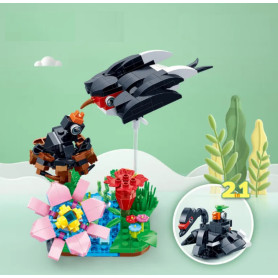 Конструктор Banbao Пташки 240 частини 2 в 1 Чорний лебідь/Ластівка