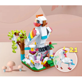 Конструктор Banbao Пташки 253 частини 2 в 1 Папуга/Єдиноріг