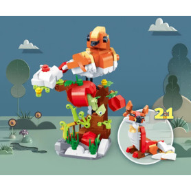 Конструктор Banbao Пташки 265 частини 2 в 1 Барвиста пташка/Лис