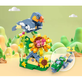 Конструктор Banbao Пташки 272 частини 2 в 1 Тендітна пташка/Крокодил