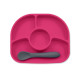 Ложка BBluv Силіконова тарілка Рожева
