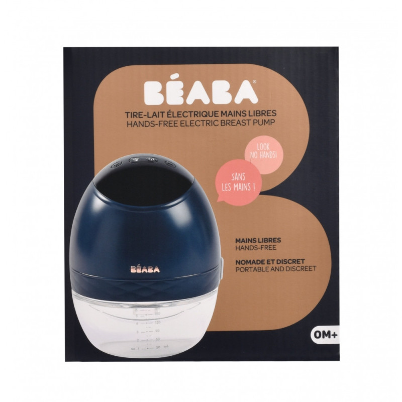 Молоковідсмоктувач електричний Beaba Hands-Free синій