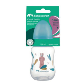 Пляшка BEBE CONFORT для годування PP 120ML S.1 з силіконовою пустушкою Little Buddies