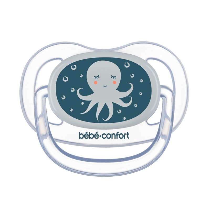 Пустушка BEBE CONFORT силіконова 2 шт PHYSIO AIR DUMMY PHOSPHO 0/6 Blue Octopus