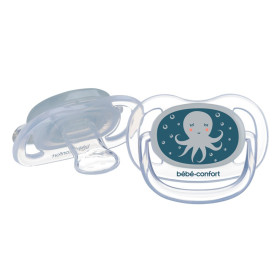 Пустушка BEBE CONFORT силіконова 2 шт PHYSIO AIR DUMMY PHOSPHO 6/18 Bblue Octopus