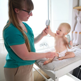 Гребінець BEBE CONFORT Щіточка із дзеркалом і Lovely Donkey Green