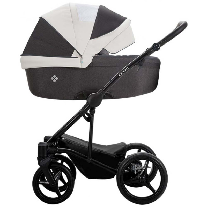 Універсальна коляска 2 в 1 Bebetto Torino блакитна/біла рама