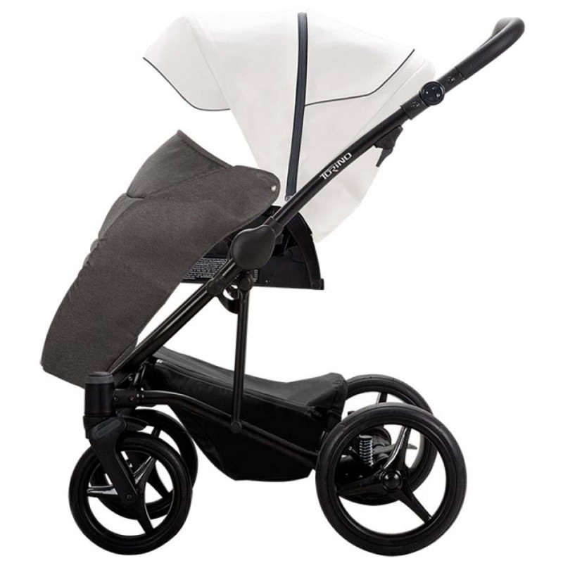 Універсальна коляска 2 в 1 Bebetto Torino блакитна/біла рама