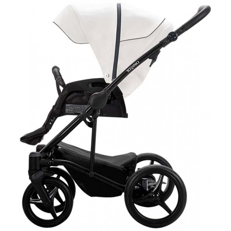 Універсальна коляска 2 в 1 Bebetto Torino блакитна/біла рама