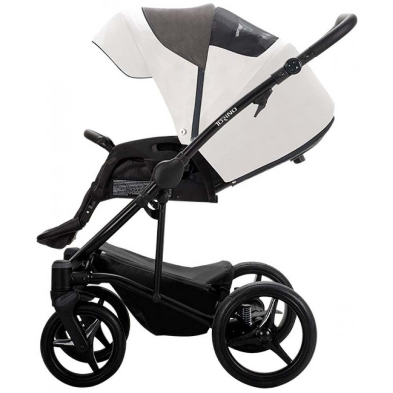 Універсальна коляска 2 в 1 Bebetto Torino блакитна/біла рама