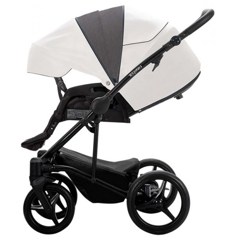 Універсальна коляска 2 в 1 Bebetto Torino блакитна/біла рама