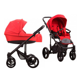 Універсальна коляска 2 в 1 Bebetto Magnum LUX 04/червоний/чорна рама