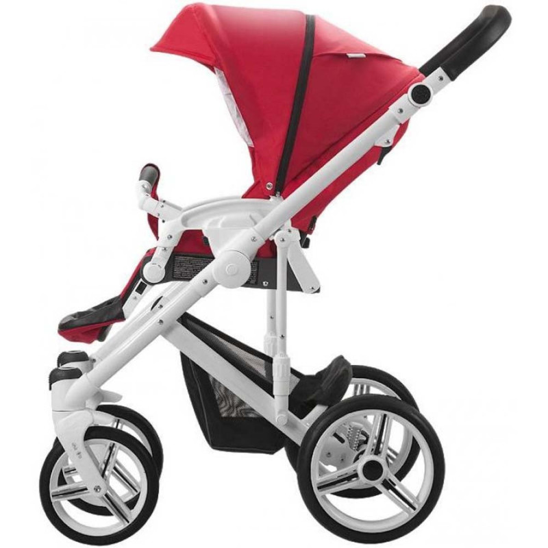 Універсальна коляска 2 в 1 Bebetto Magnum LUX 04/червоний/чорна рама