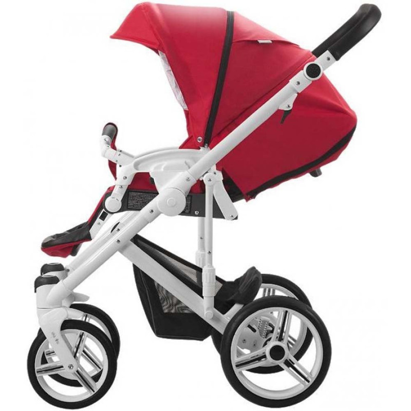 Універсальна коляска 2 в 1 Bebetto Magnum LUX 04/червоний/чорна рама