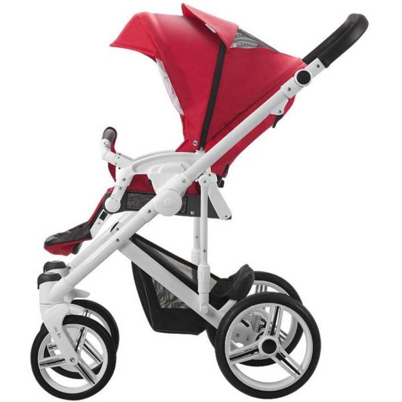 Універсальна коляска 2 в 1 Bebetto Magnum LUX 04/червоний/чорна рама