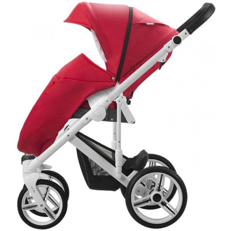 Універсальна коляска 2 в 1 Bebetto Magnum LUX 04/червоний/чорна рама