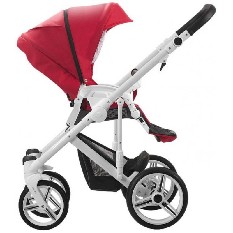 Універсальна коляска 2 в 1 Bebetto Magnum LUX 04/червоний/чорна рама