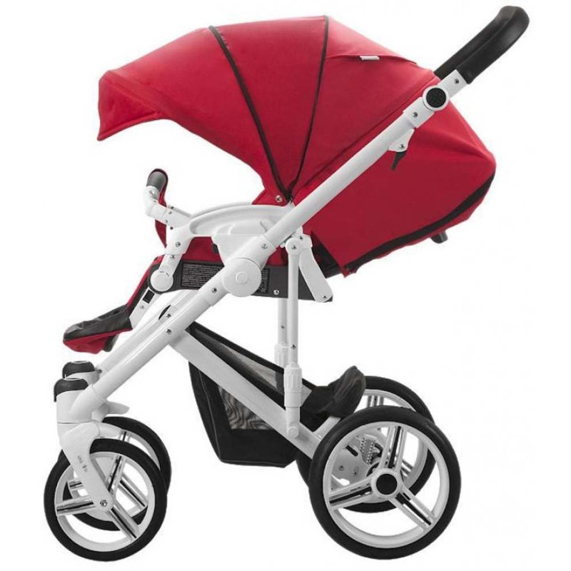 Універсальна коляска 2 в 1 Bebetto Magnum LUX 04/червоний/чорна рама