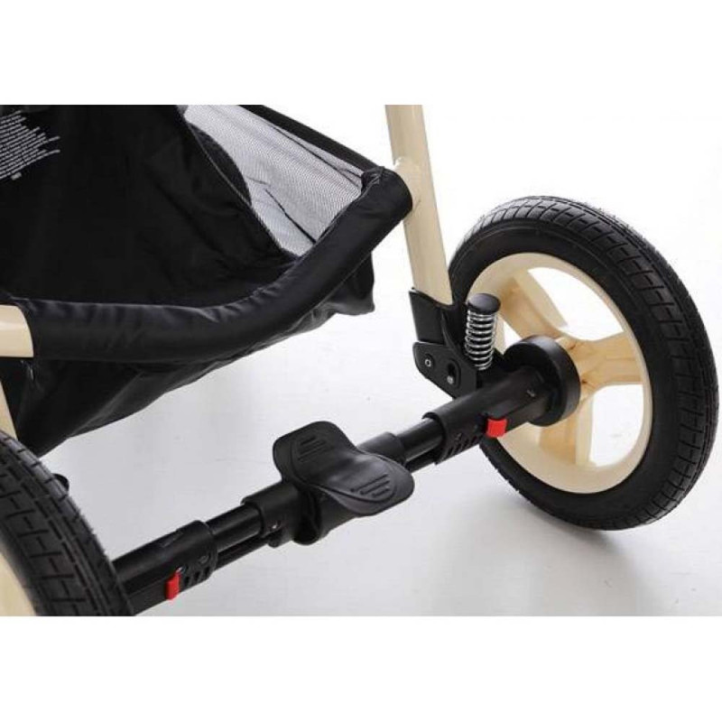 Універсальна коляска 2 в 1 Bebetto Magnum LUX 04/червоний/чорна рама