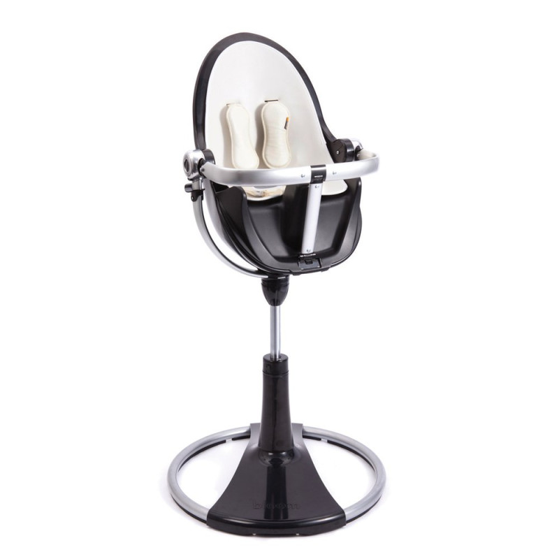 Стілець BLOOM для годування Fresco з вкладишем з екошкіри Noir / Coconut White