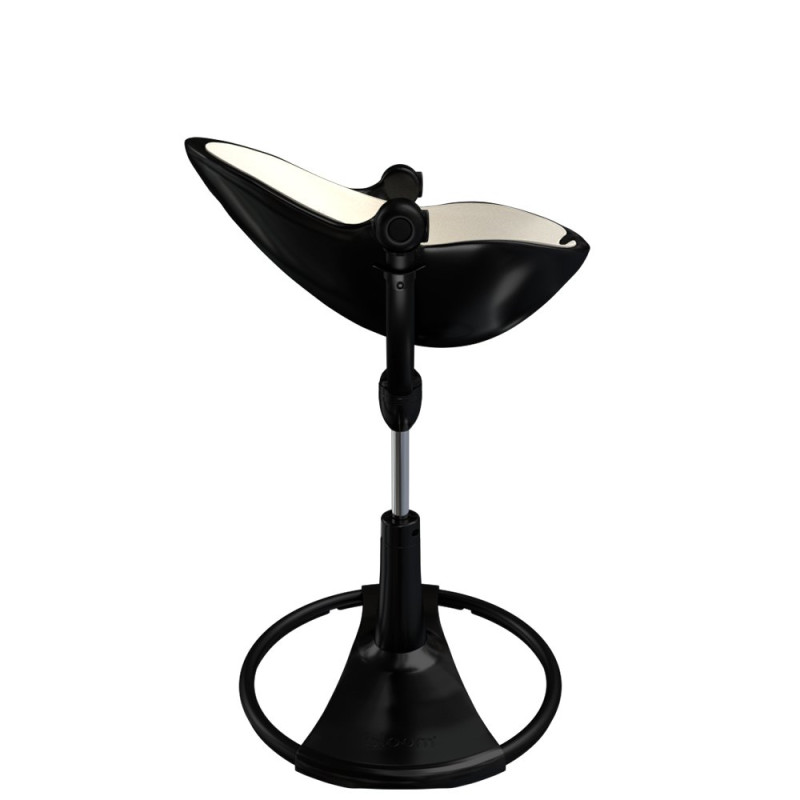 Стілець BLOOM для годування Fresco з вкладишем з екошкіри Noir / Coconut White