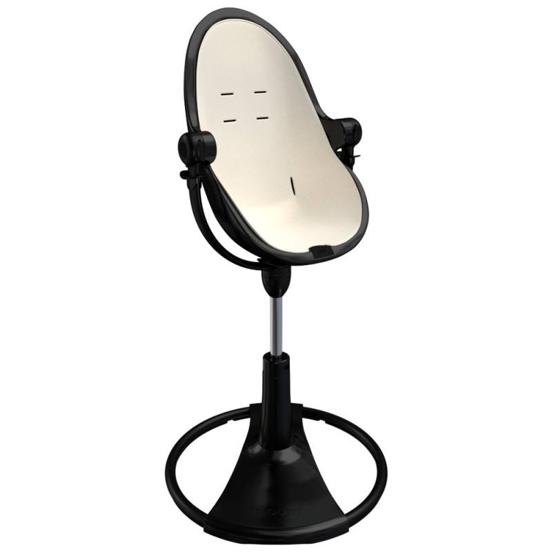 Стілець BLOOM для годування Fresco з вкладишем з екошкіри Noir / Coconut White