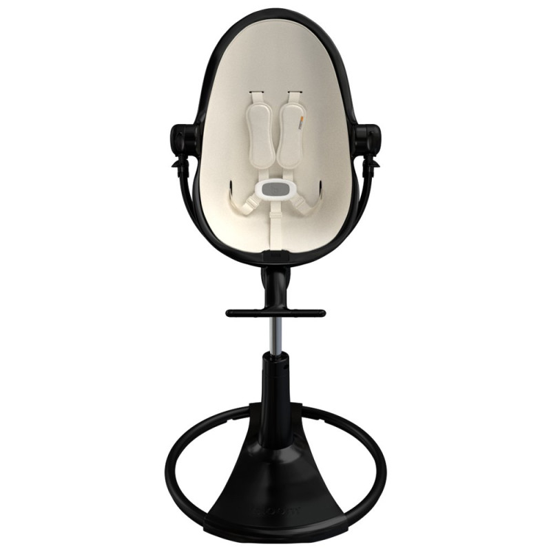 Стілець BLOOM для годування Fresco з вкладишем з екошкіри Noir / Coconut White