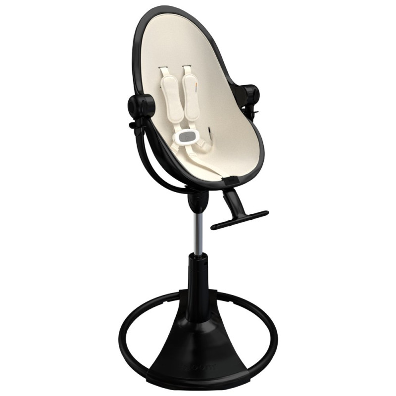 Стілець BLOOM для годування Fresco з вкладишем з екошкіри Noir / Coconut White