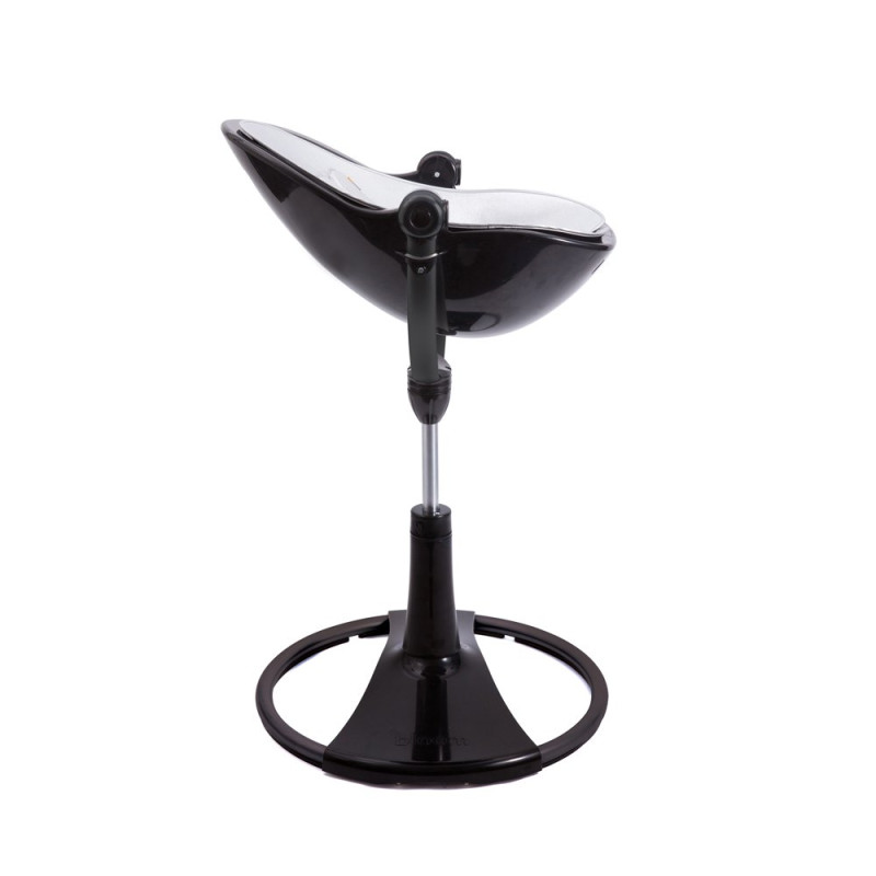 Стілець BLOOM для годування Fresco з вкладишем з екошкіри Noir / Lunar Silver