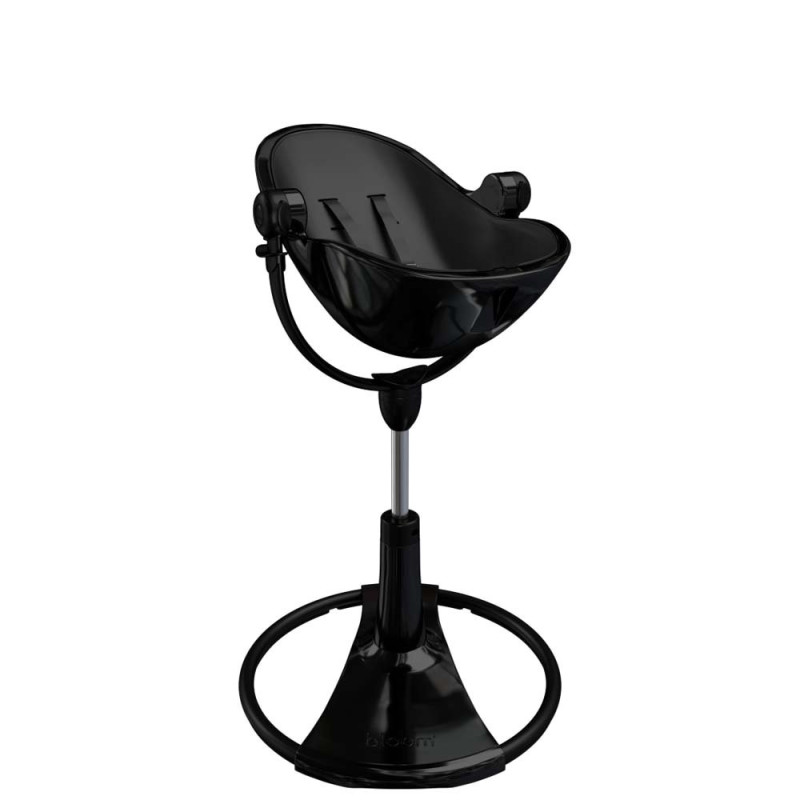 Стілець BLOOM для годування Fresco з вкладишем з екошкіри Noir / Midnight Black