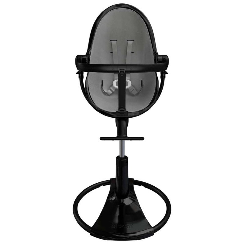 Стілець BLOOM для годування Fresco з вкладишем з екошкіри Noir /Snakeskin Grey