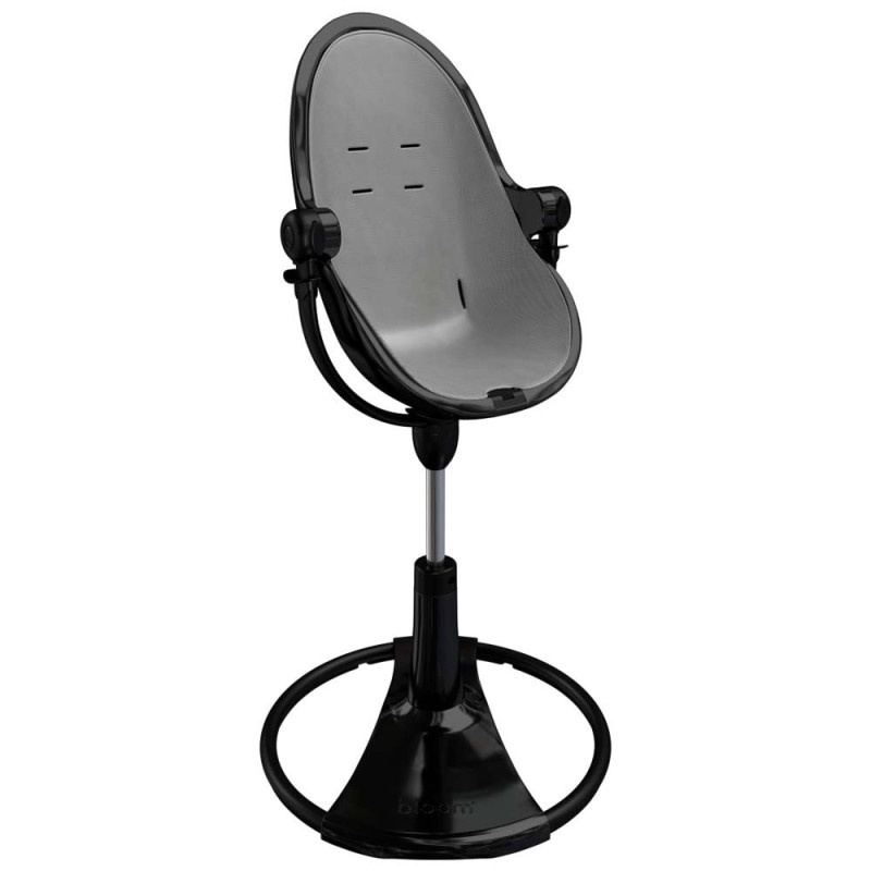 Стілець BLOOM для годування Fresco з вкладишем з екошкіри Noir /Snakeskin Grey